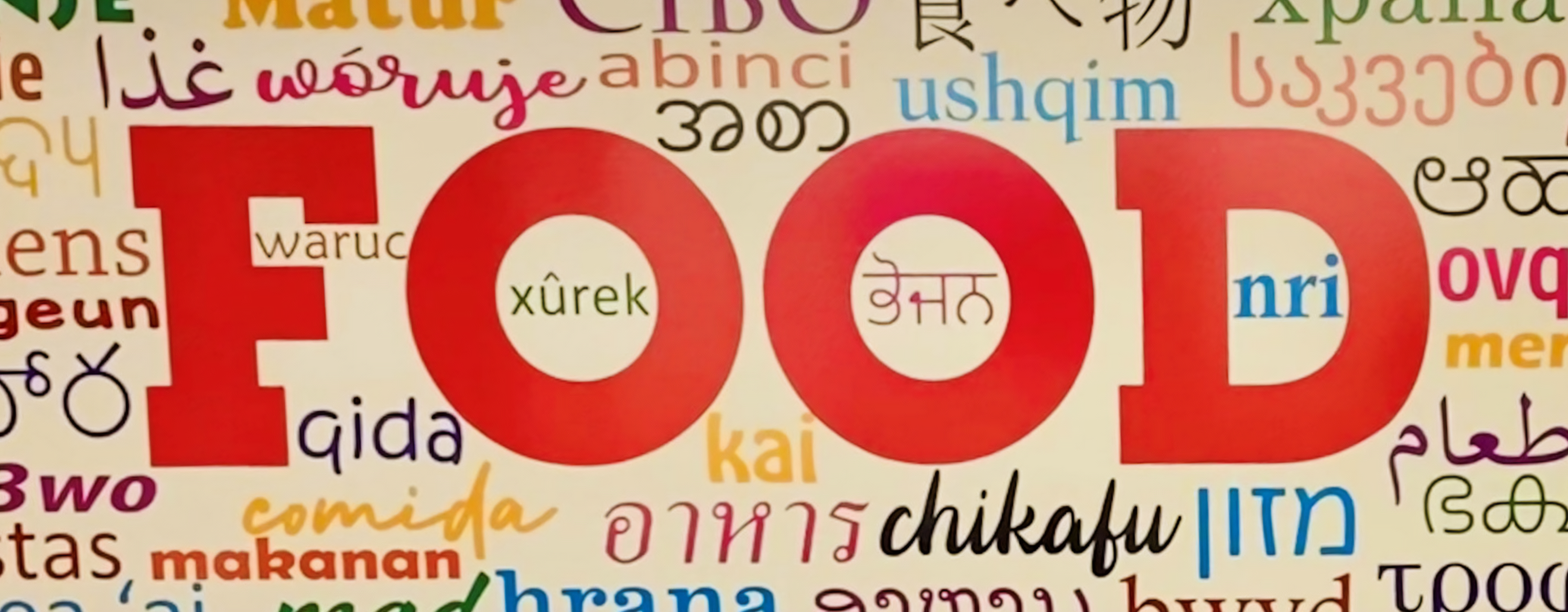 The word for food in serveal different languages